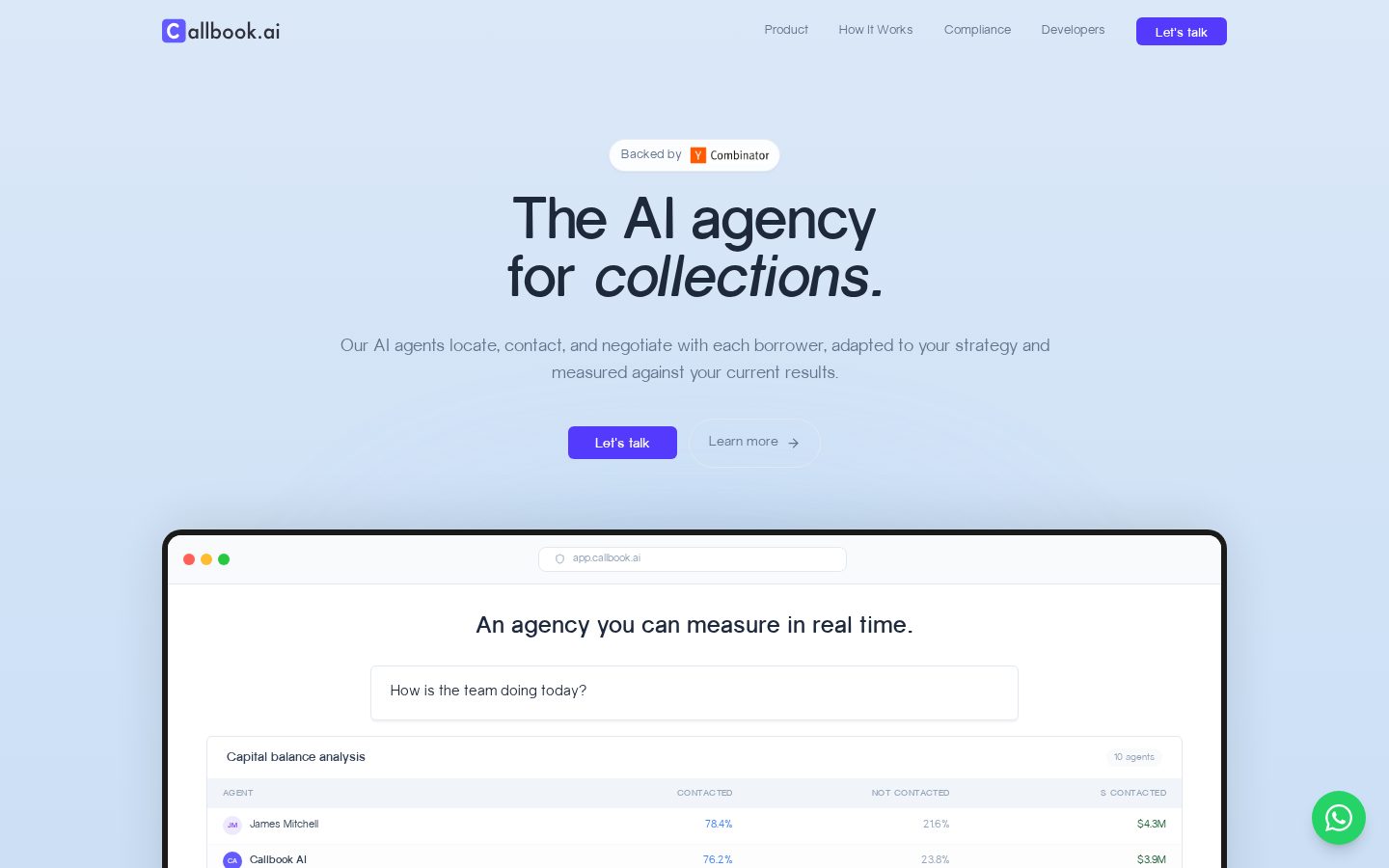 Callbook AI Homepage