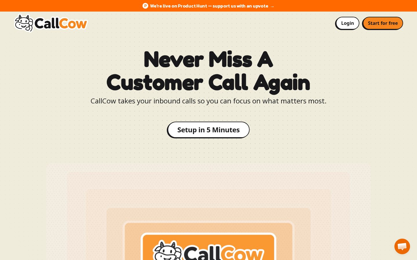 CallCow Homepage