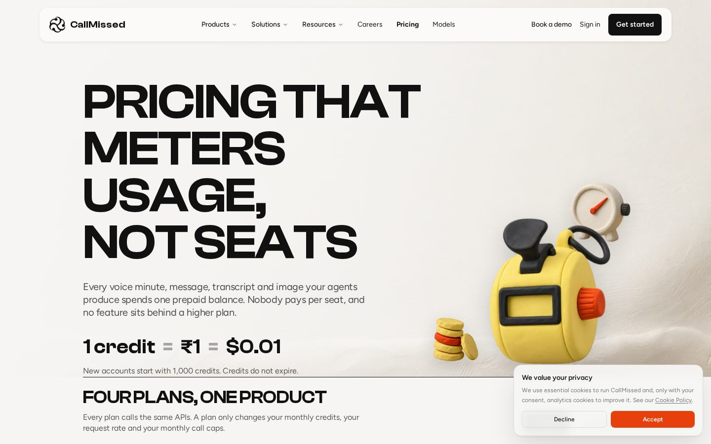 CallMissed Pricing