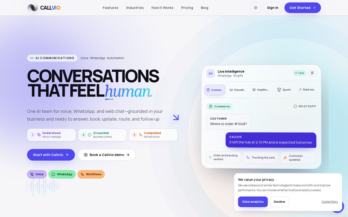 Callvio Homepage