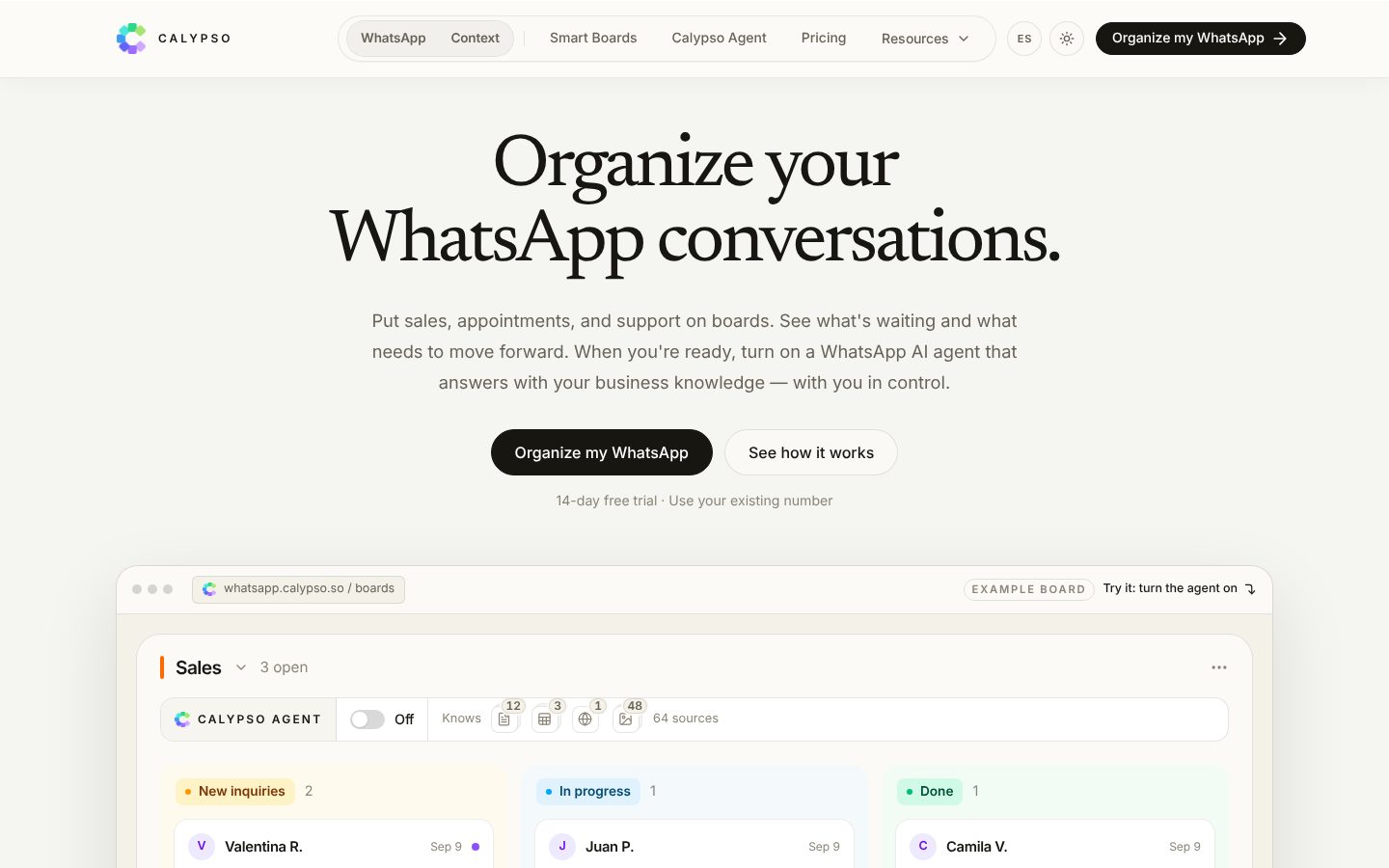 Calypso Homepage