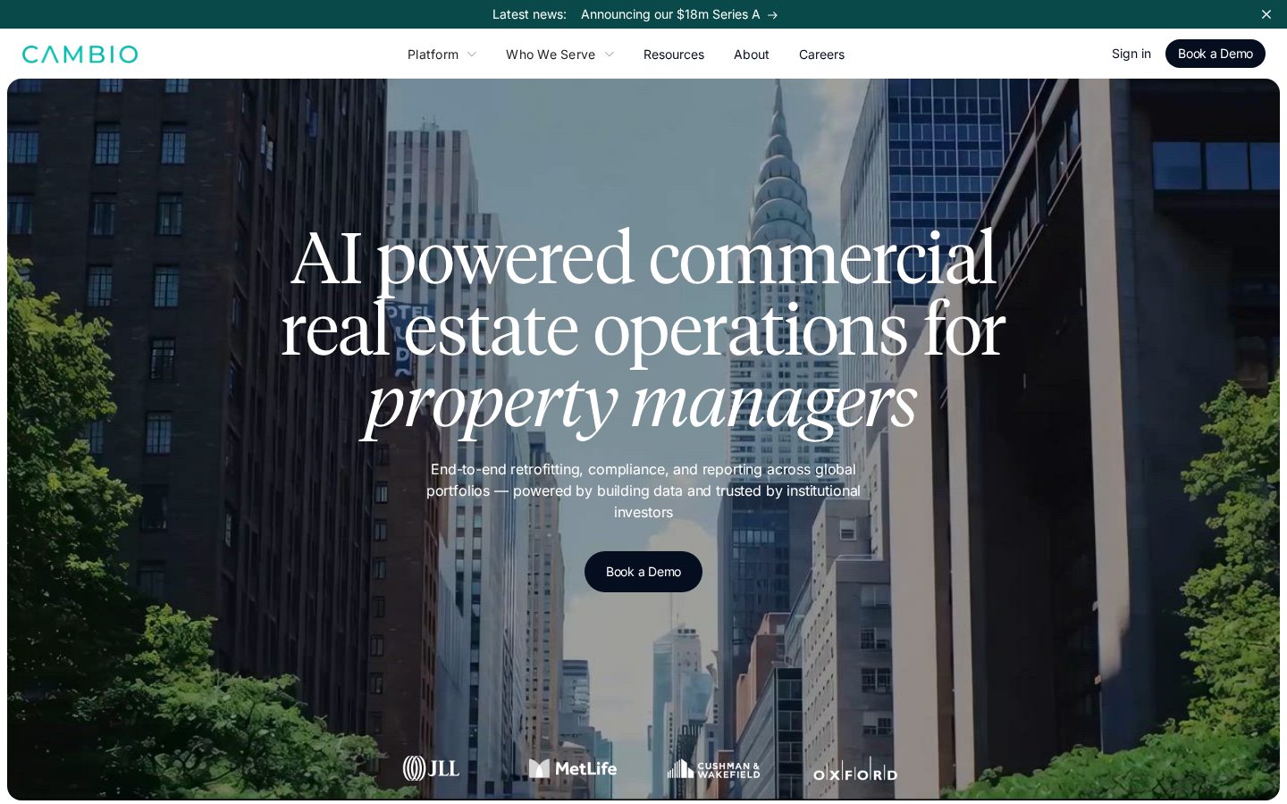 Cambio Homepage