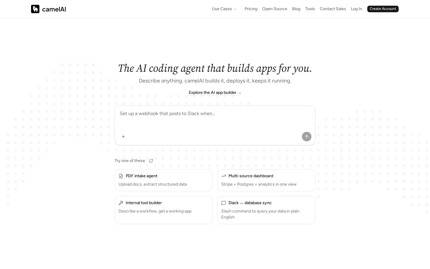 camelAI Embedded Homepage