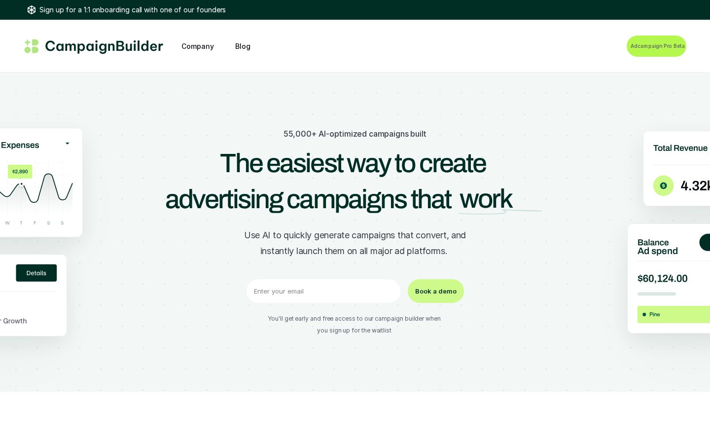 CampaignBuilder.AI Homepage