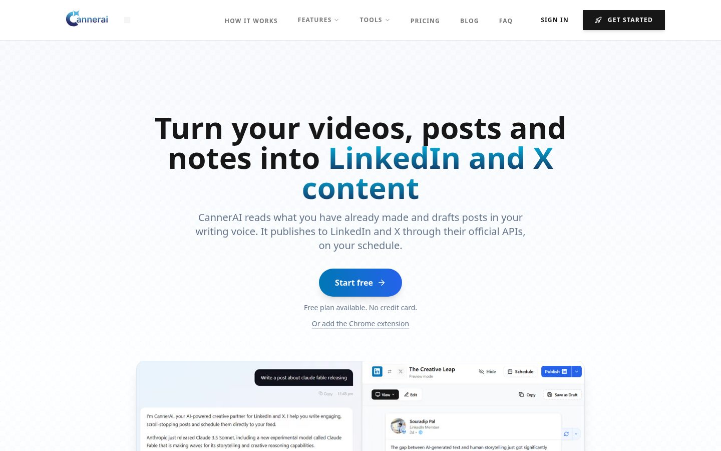 Canner AI Homepage