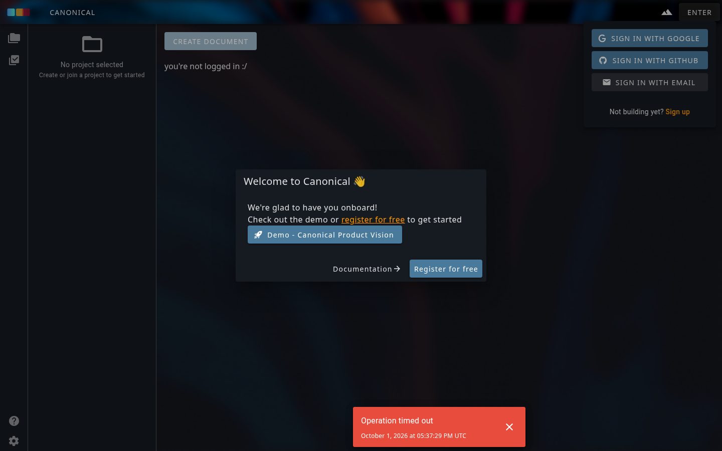 Canonical AI Homepage