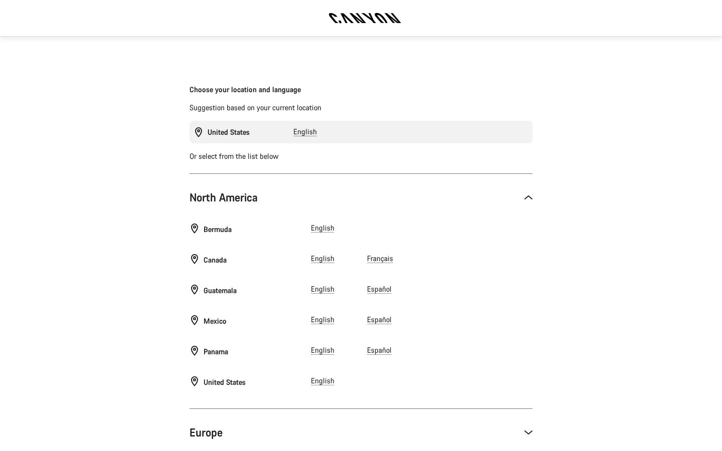 Canyon Homepage