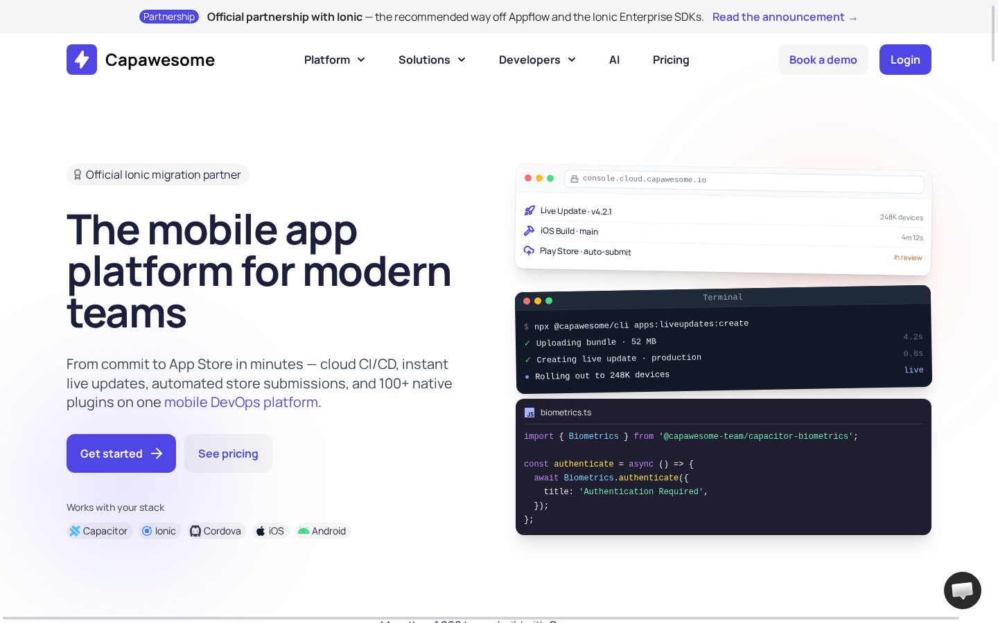 Capawesome Homepage