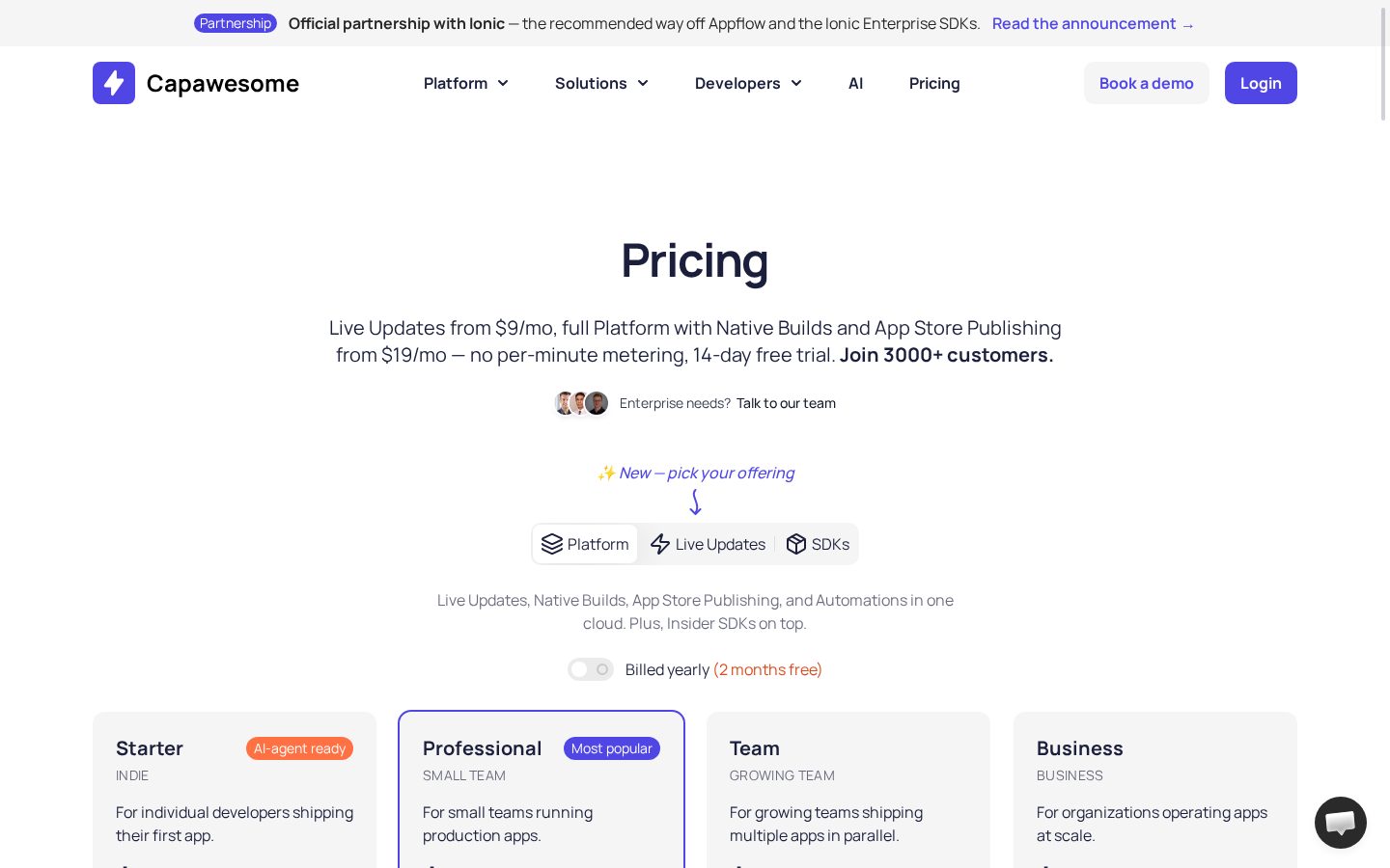 Capawesome Pricing
