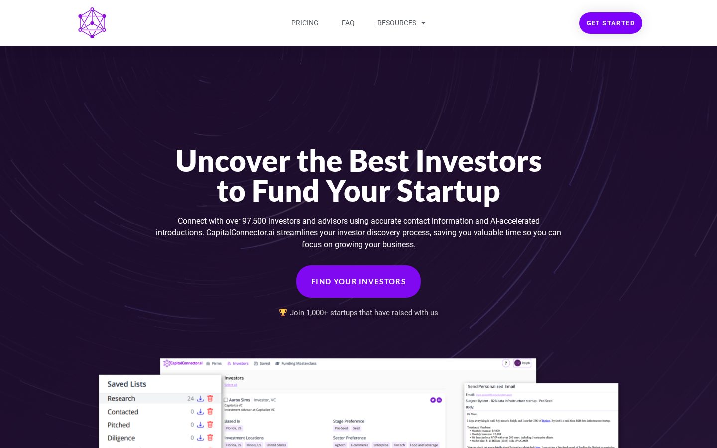 CapitalConnector.ai Homepage