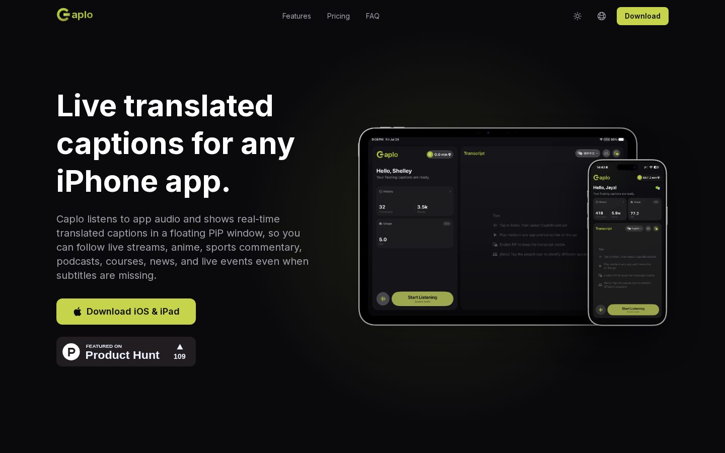 Caplo Homepage