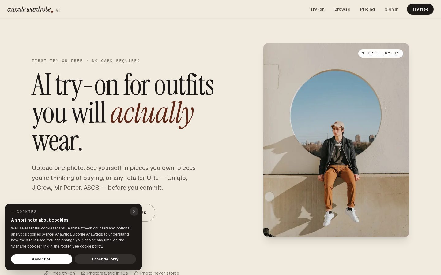 Capsule Wardrobe AI Homepage