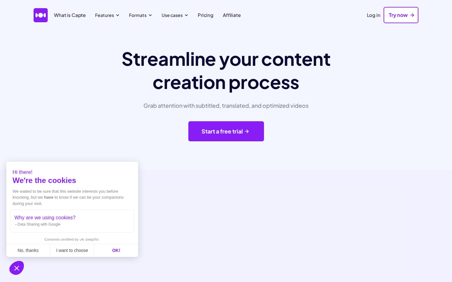 Capte Homepage
