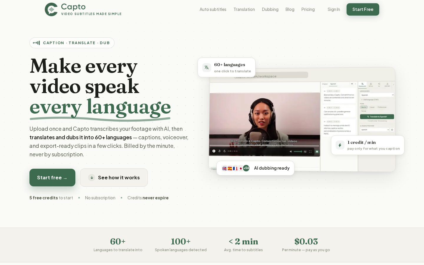 Capto Homepage