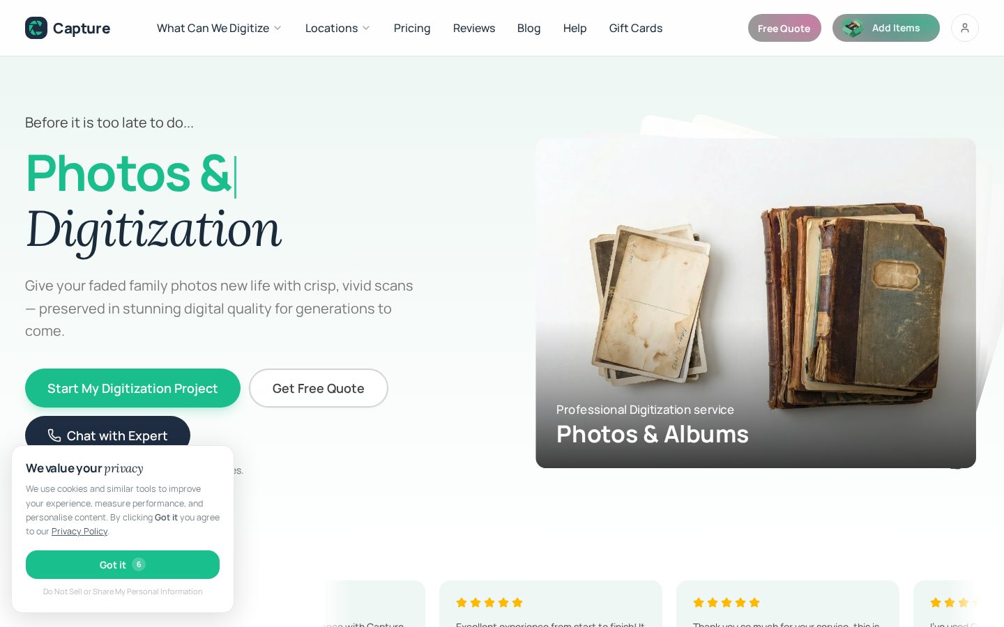 Capture Homepage