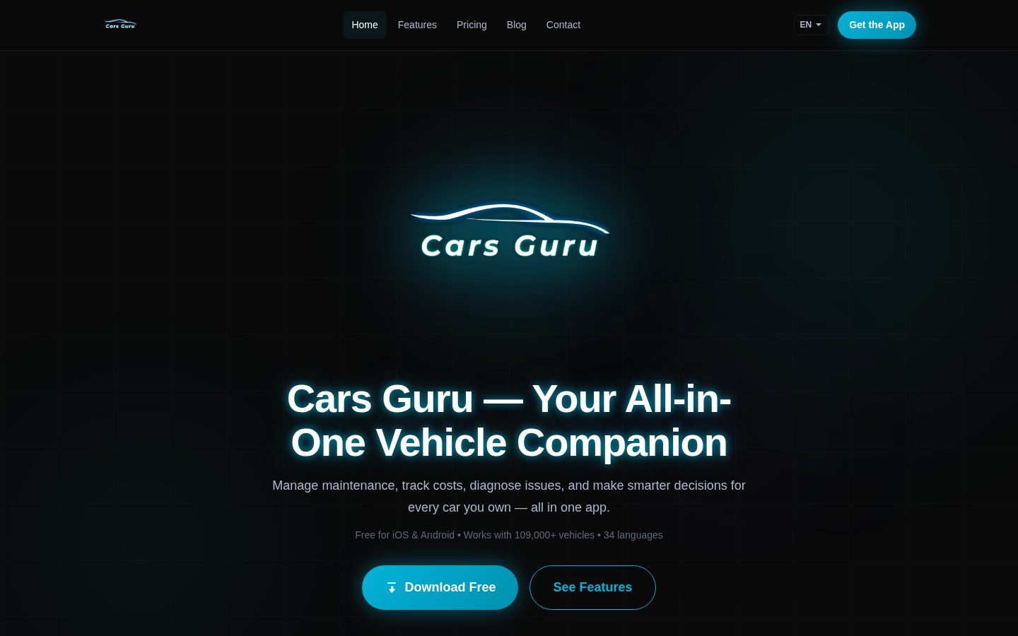 Car Guru Homepage