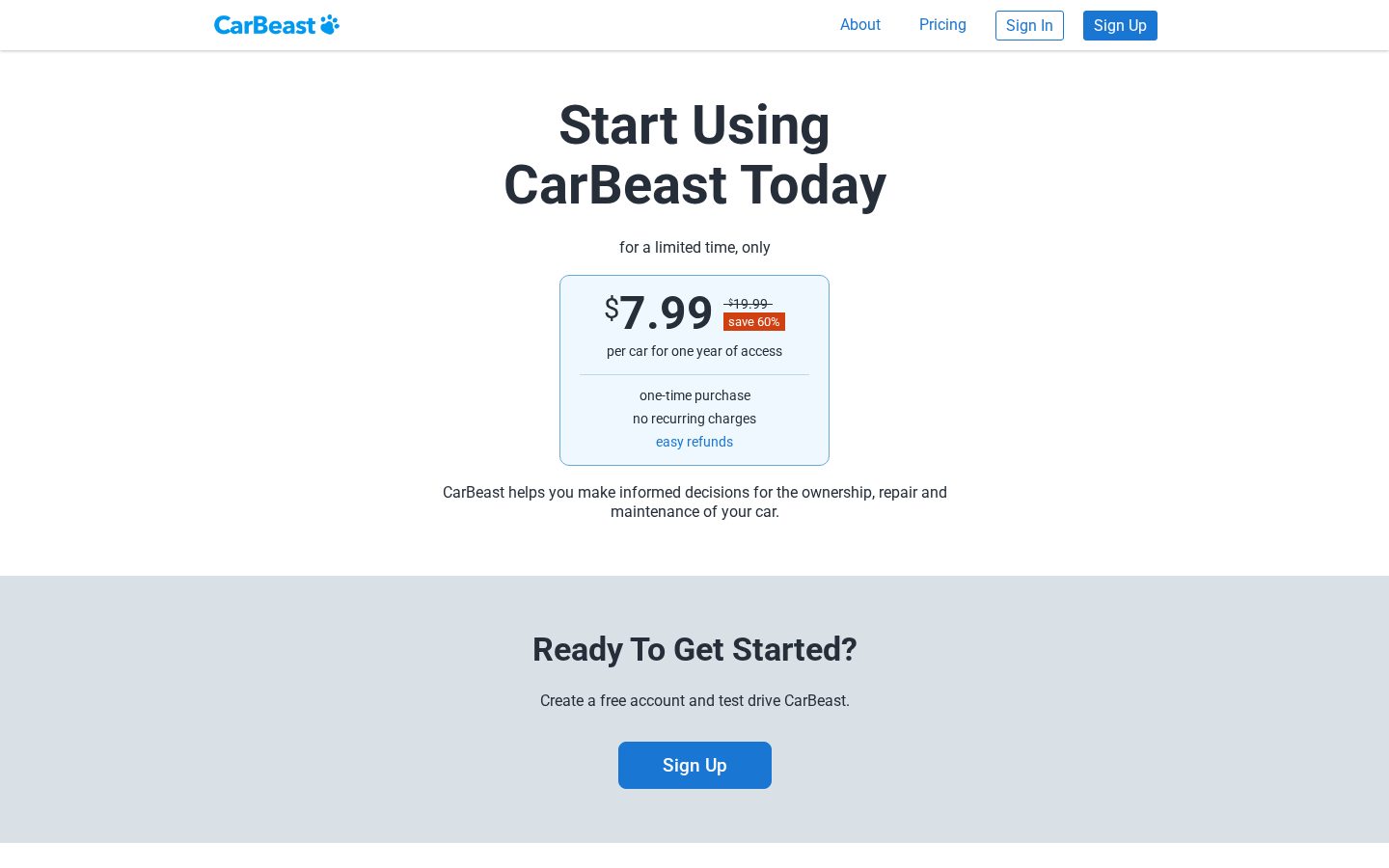 CarBeast Pricing