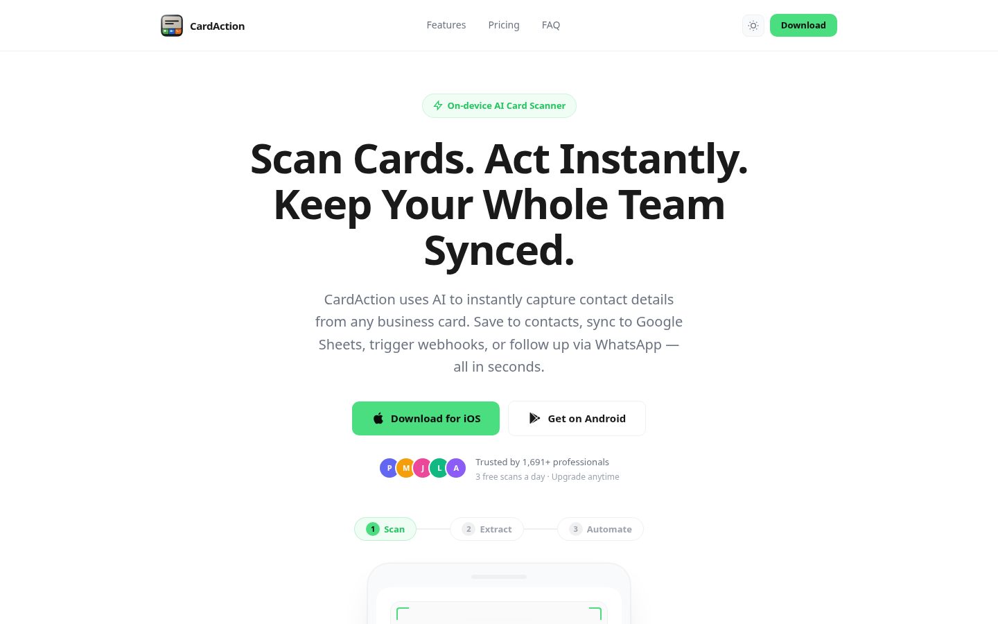CardAction Homepage