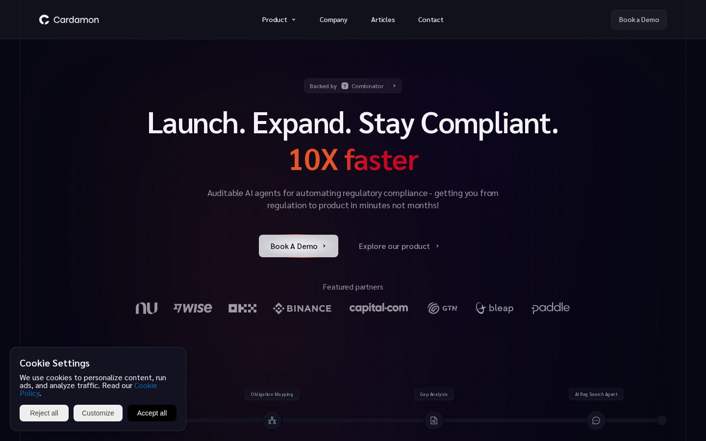 Cardamon AI Homepage