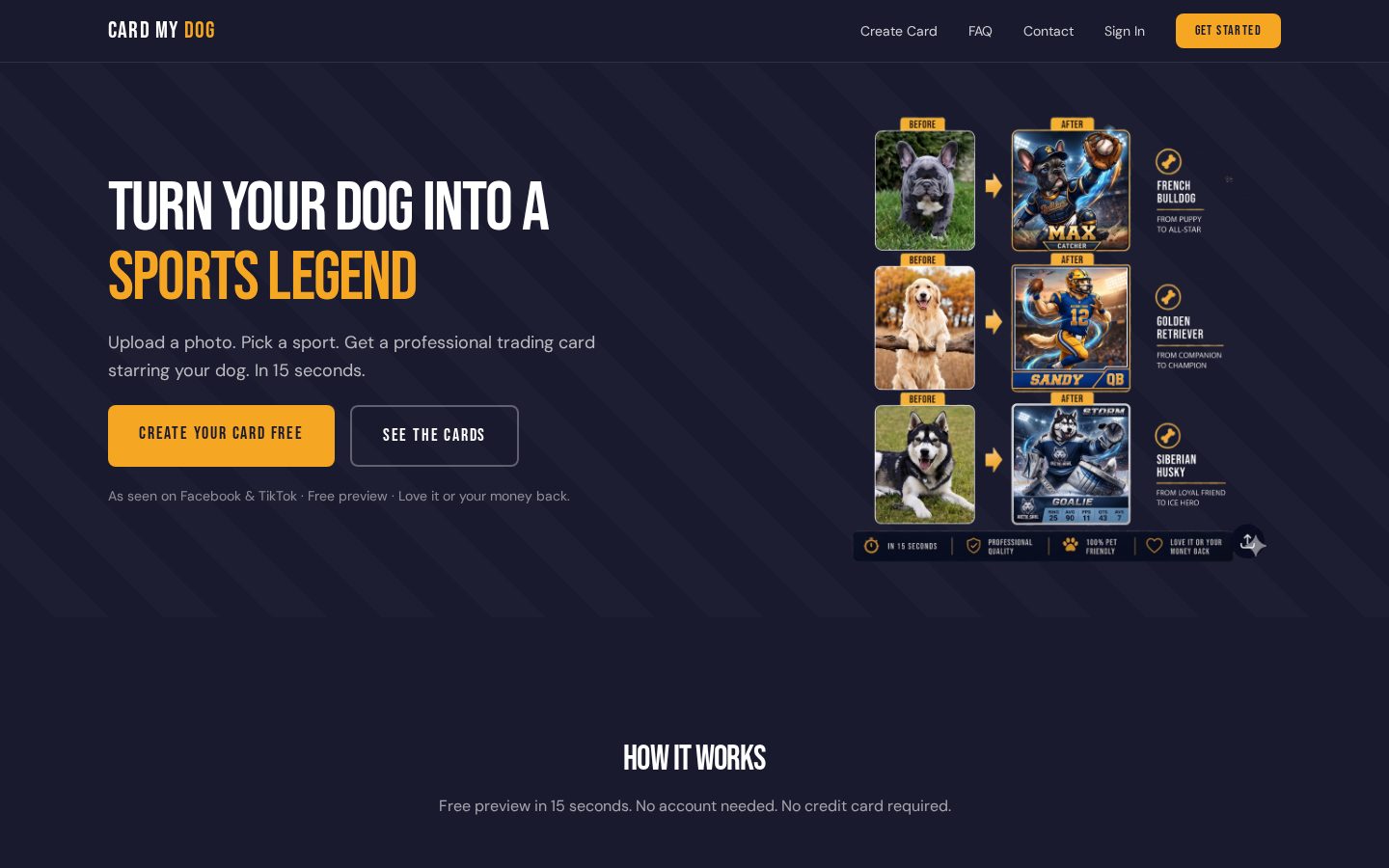 CardMyDog Homepage