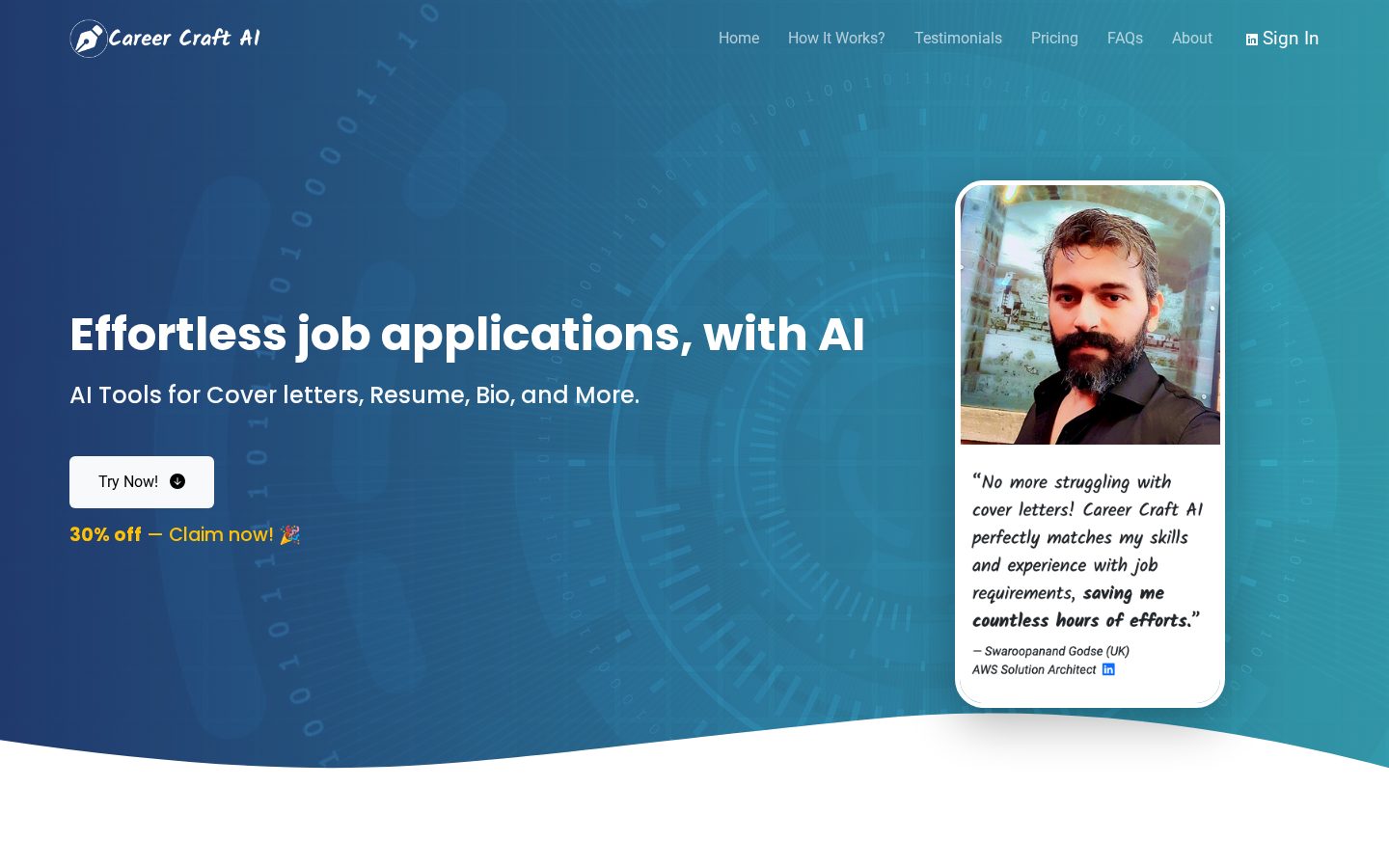 Career Craft AI Homepage