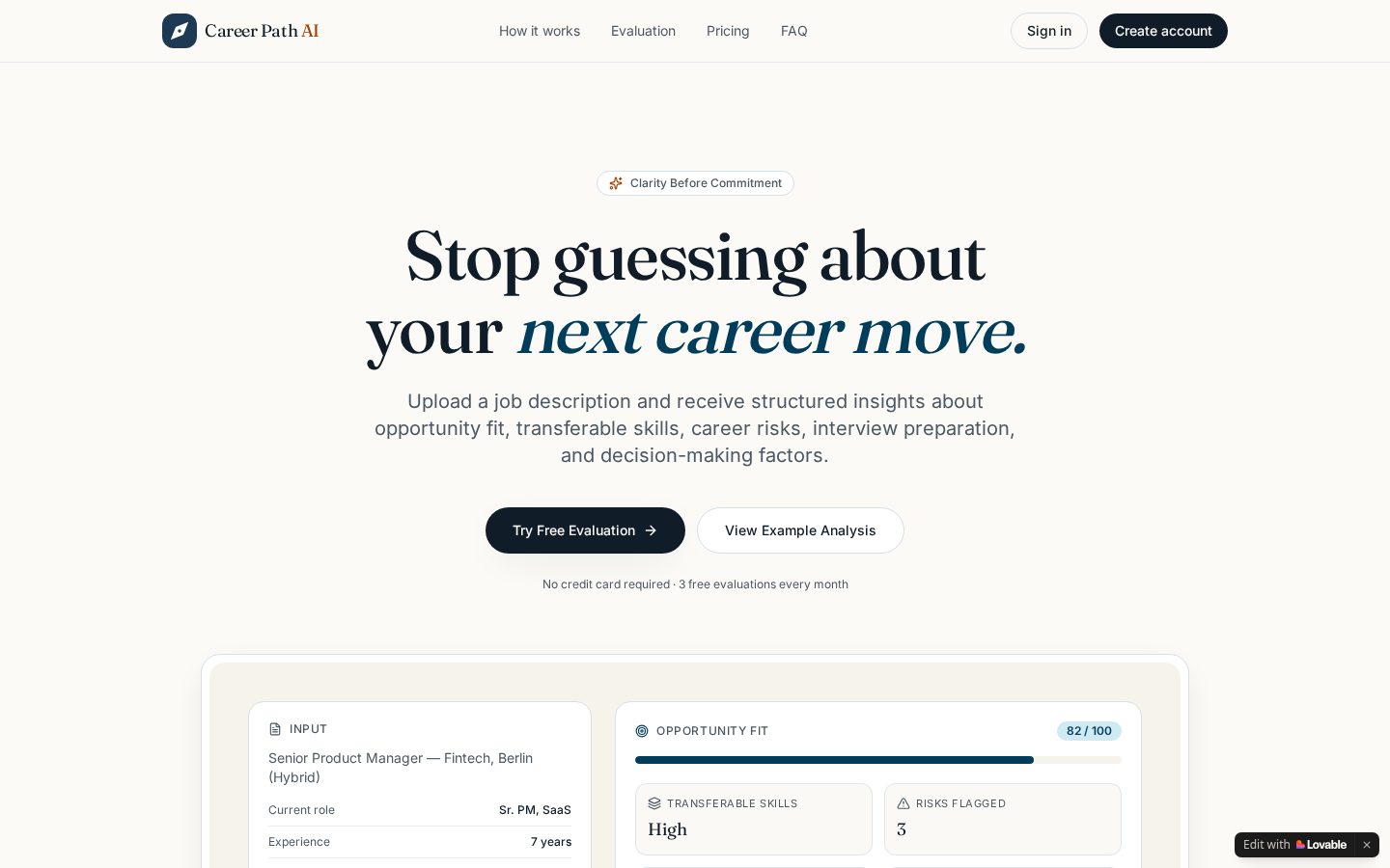 Career Path AI Homepage