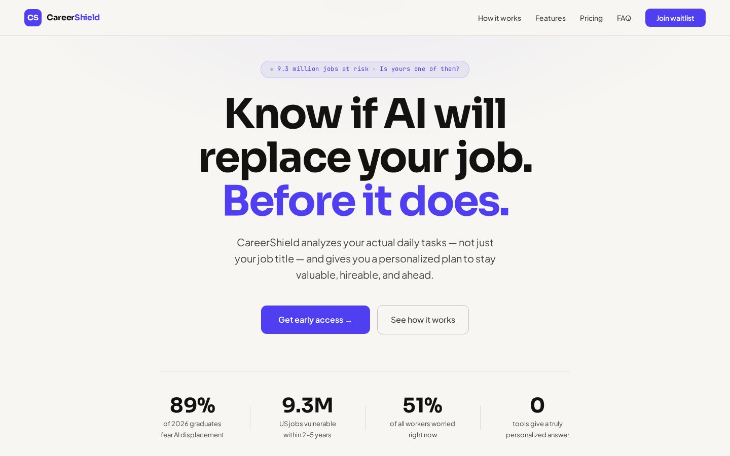 CareerShield Homepage