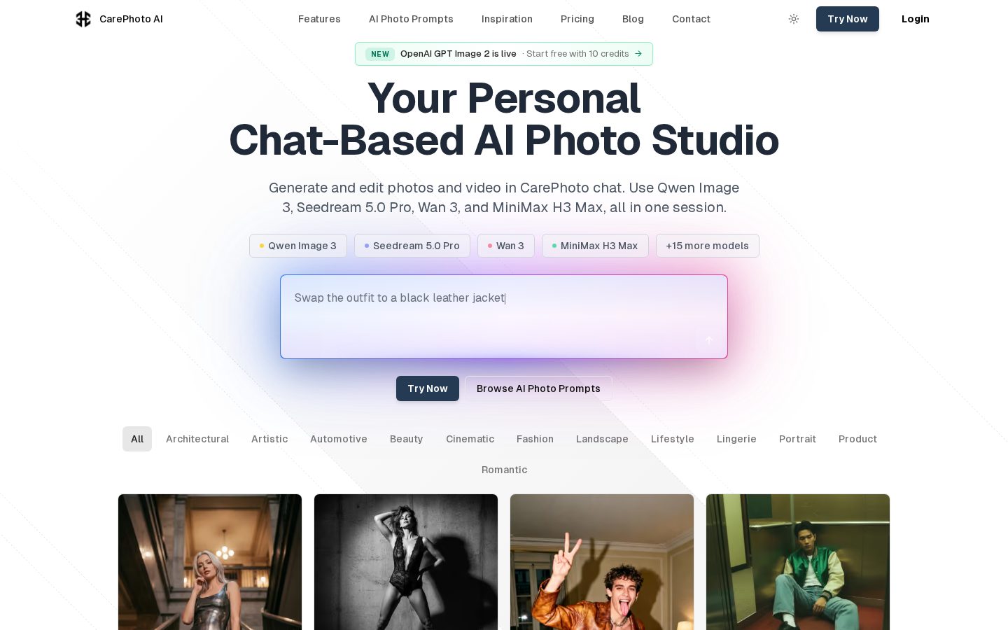 CarePhoto AI Homepage