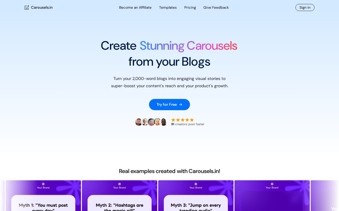 Carousels.in Homepage