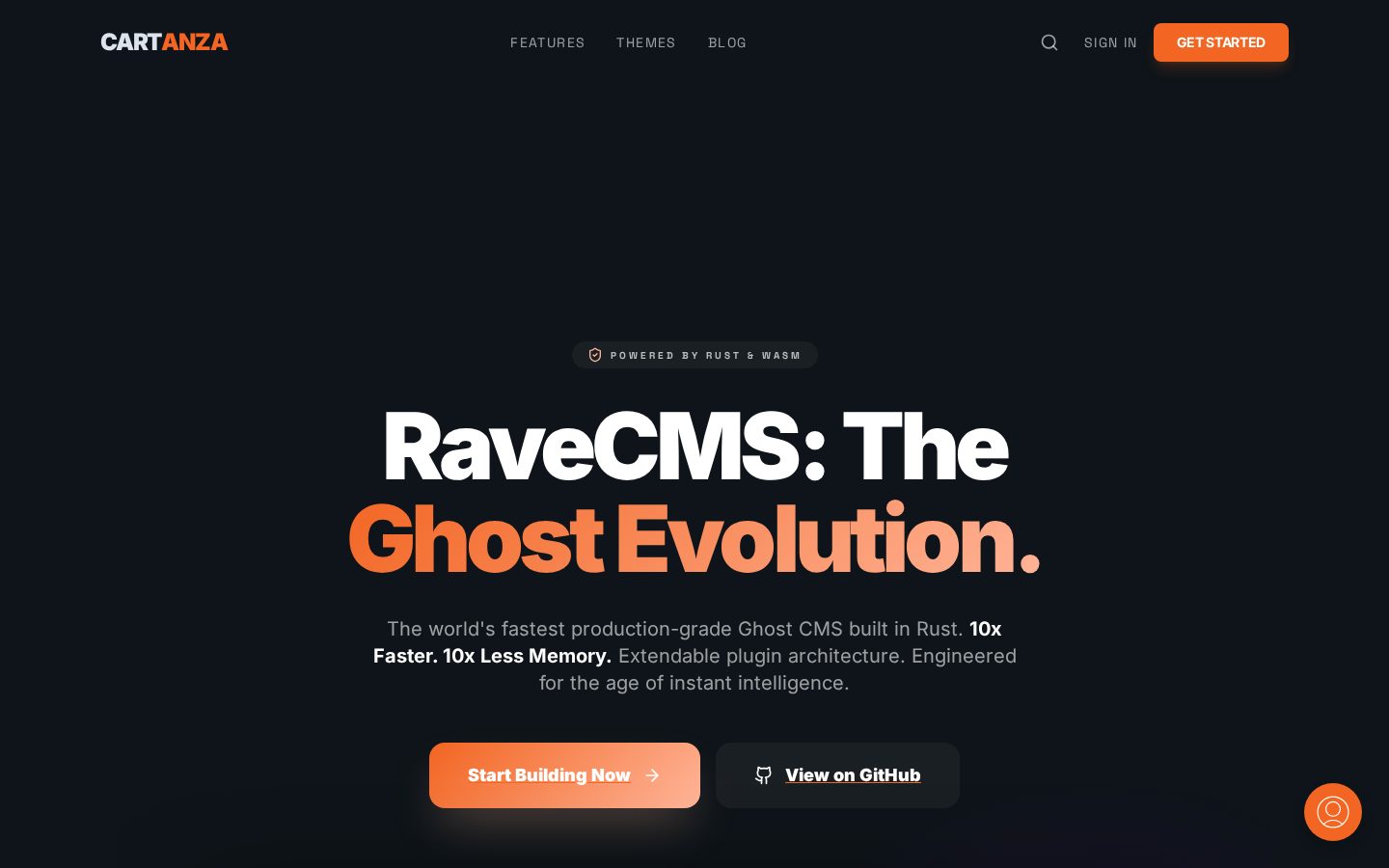 Cartanza AI & eCommerce CMS Homepage