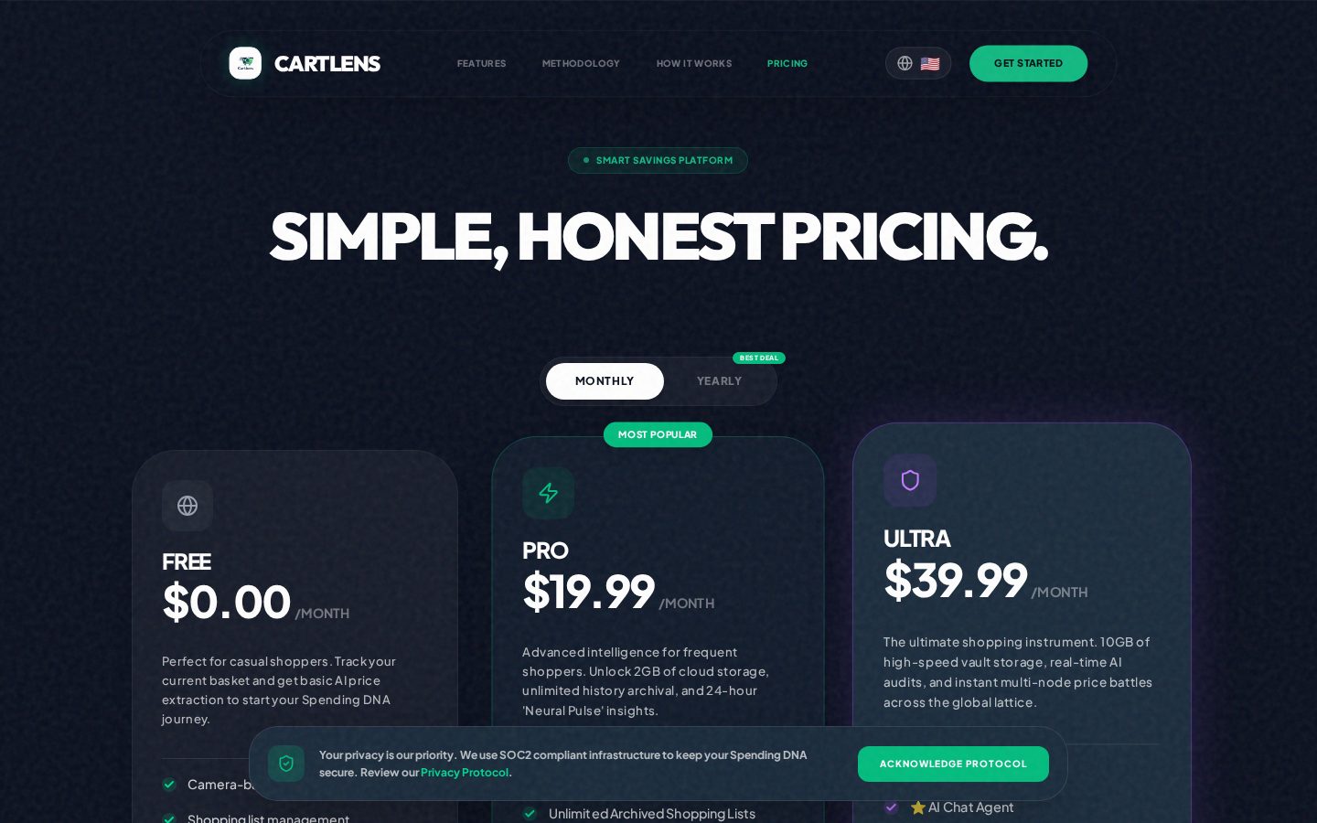 Cartlens Pricing