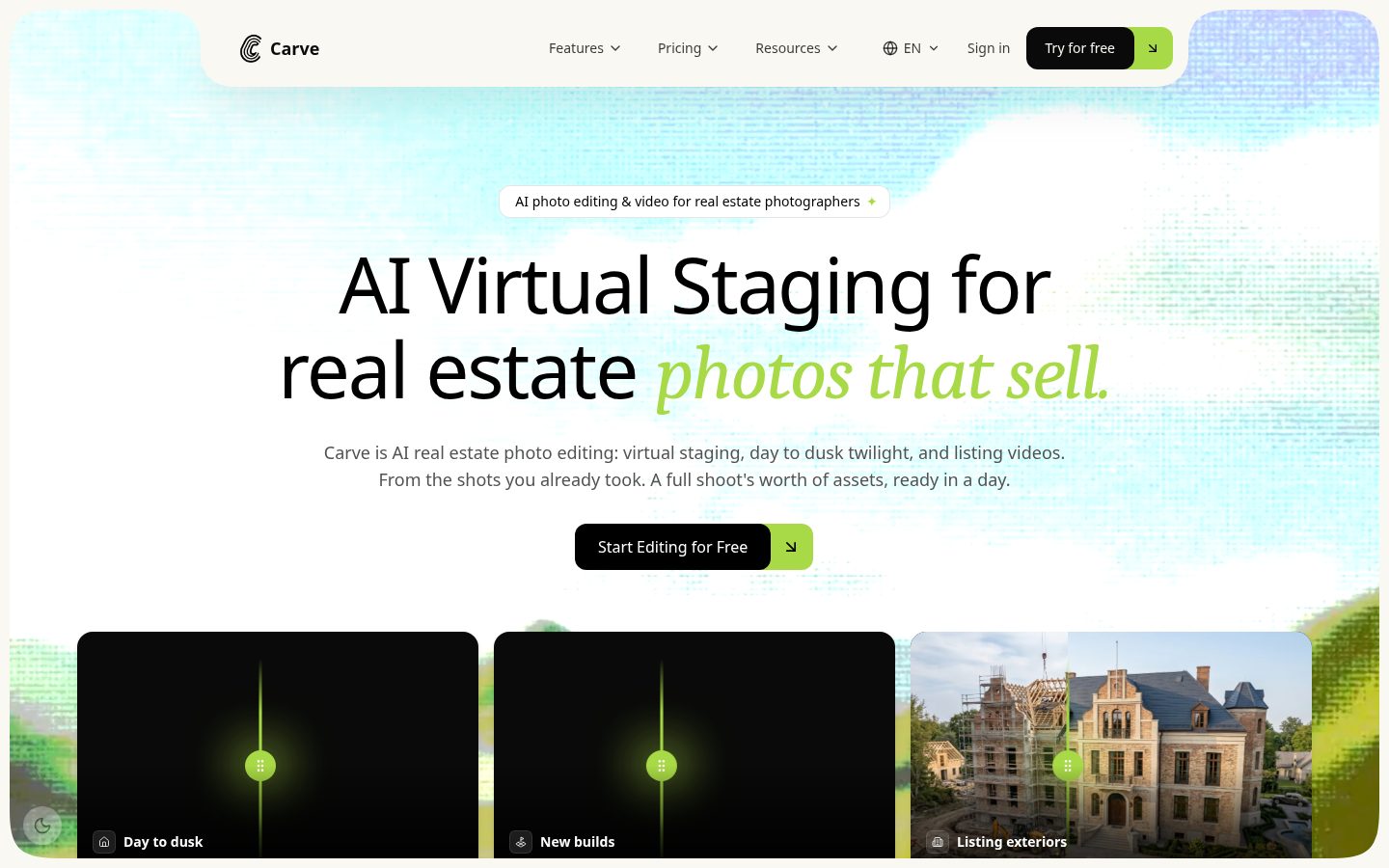 Carve Homepage