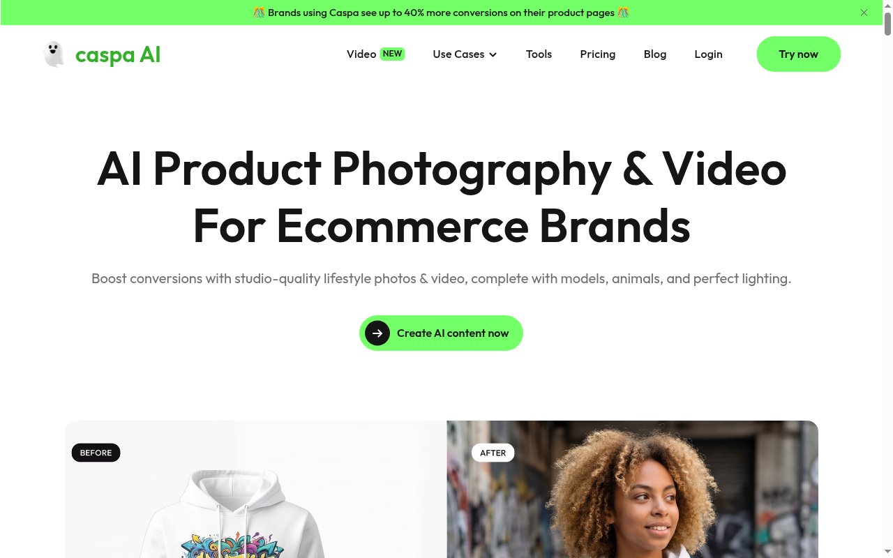 Caspa AI homepage