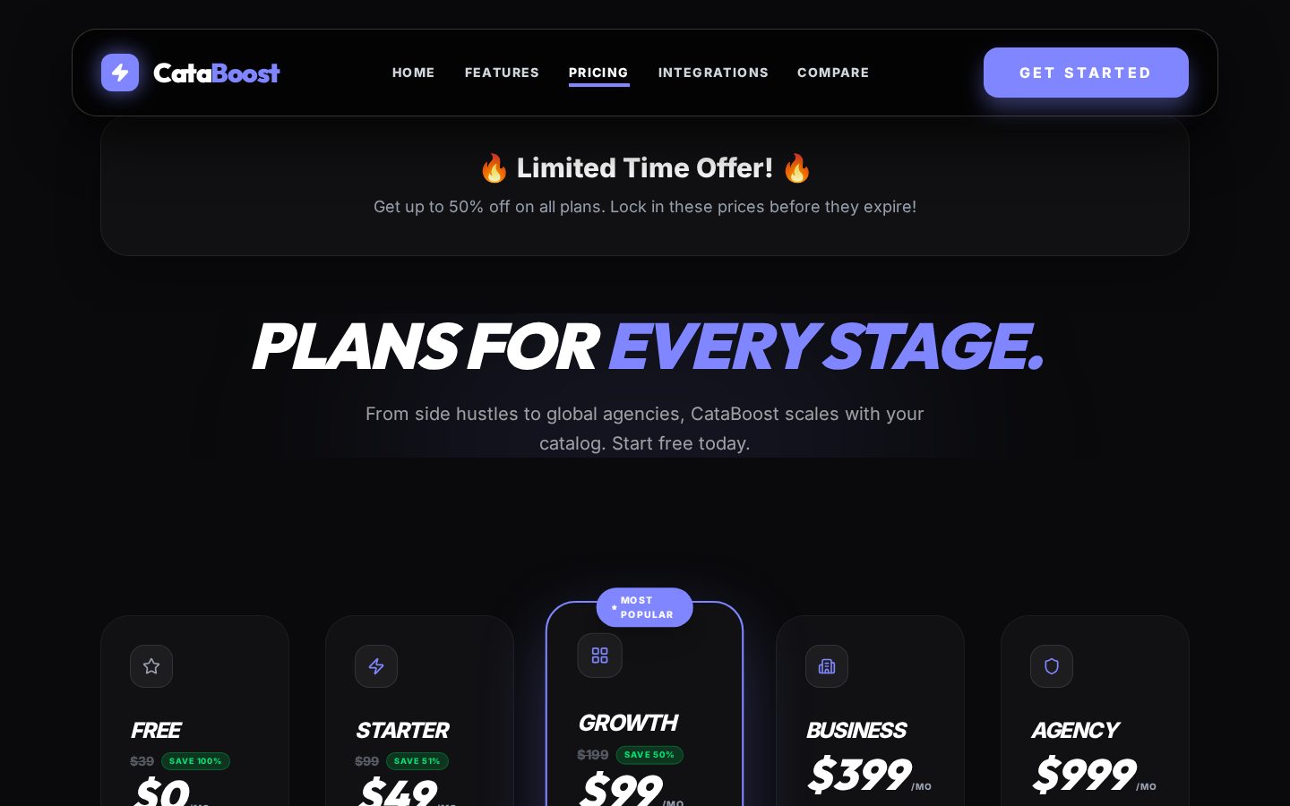 CataBoost Pricing