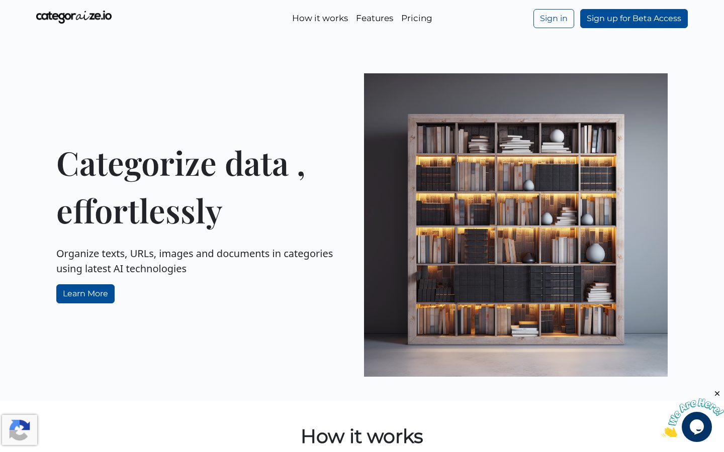 categorAIze.io Homepage