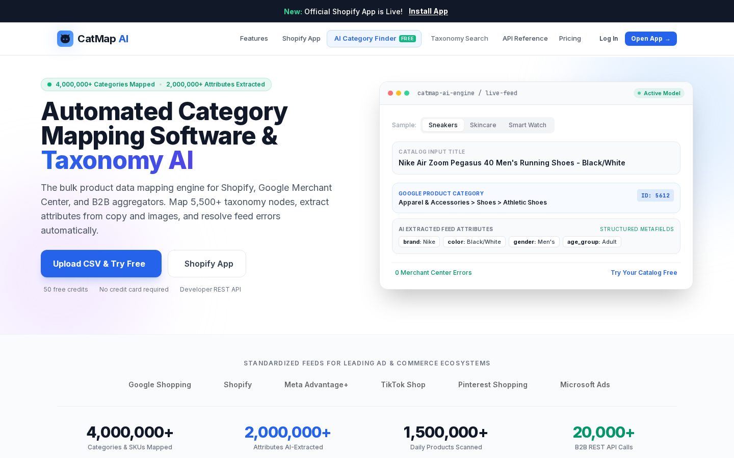 CatMap AI Homepage