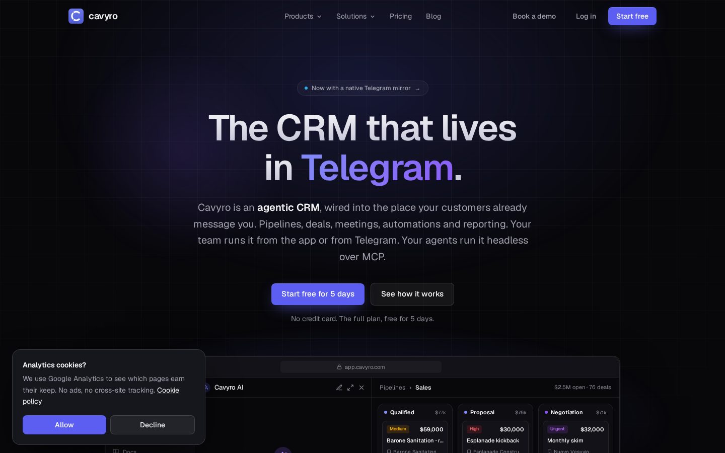Cavyro Homepage
