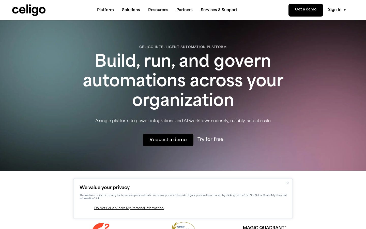 Celigo Homepage