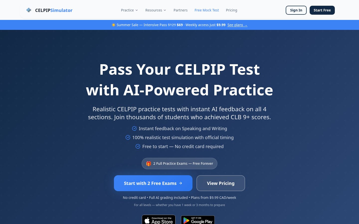 CELPIP Simulator Homepage