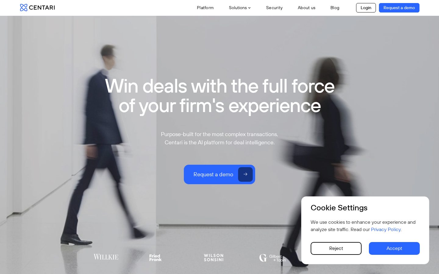 Centari Homepage