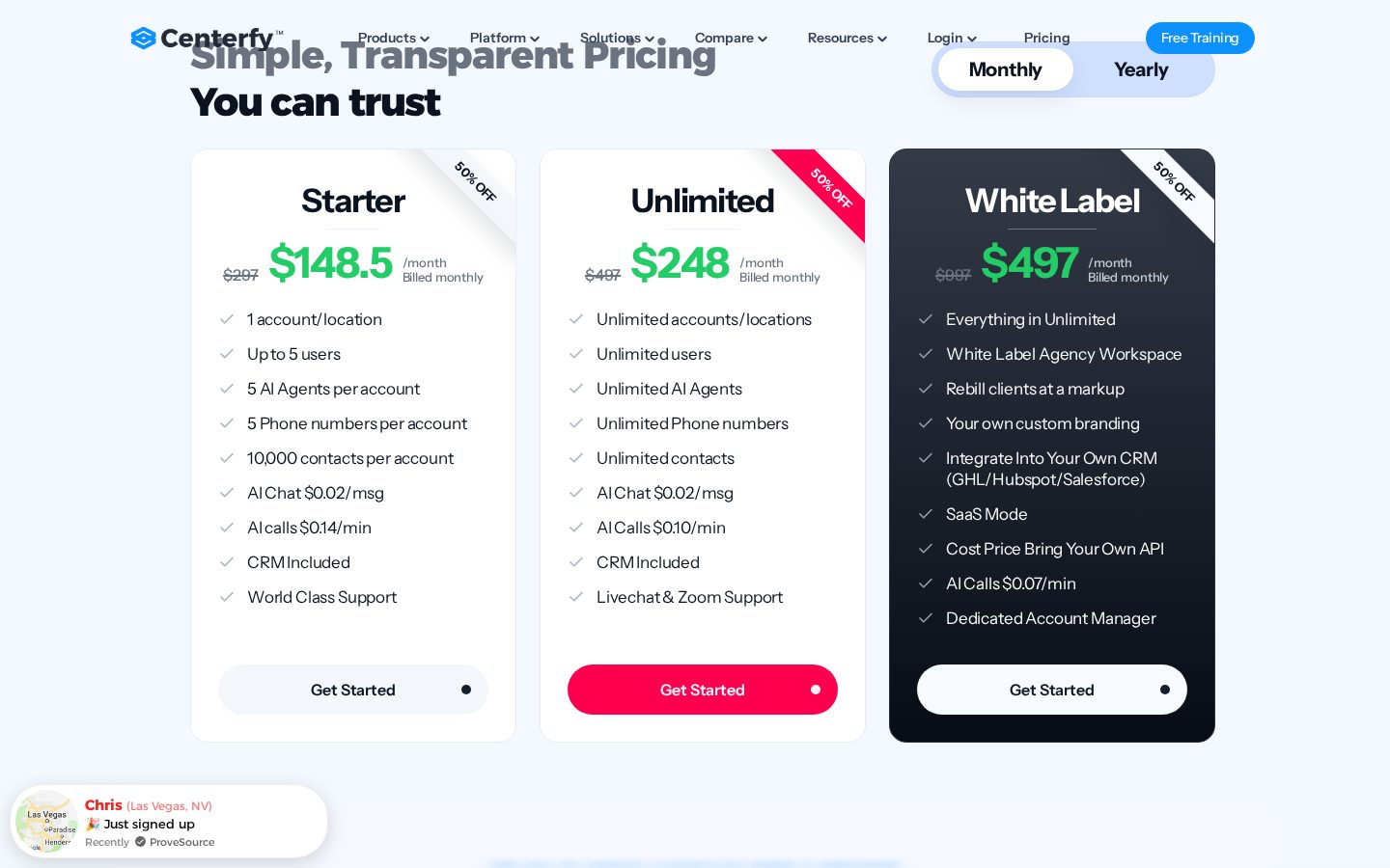 Centerfy Ai Automation Pricing