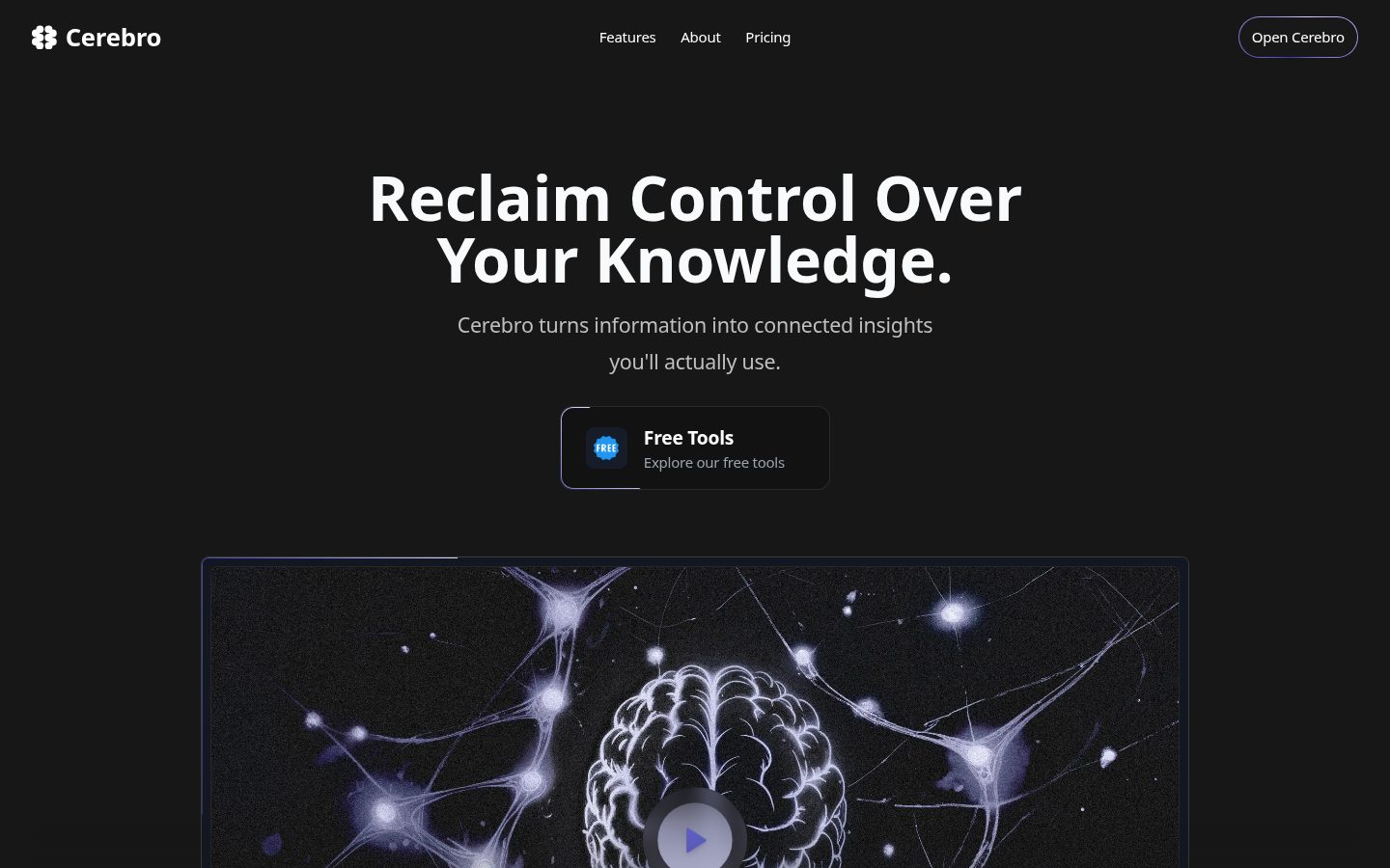 Cerebro Homepage