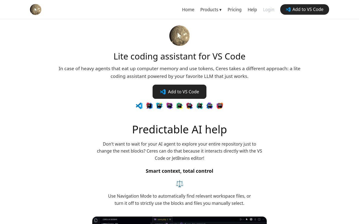 Ceres AI assistant with Local AI & Voice Homepage