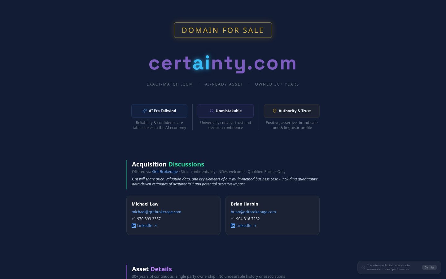Certainty Homepage