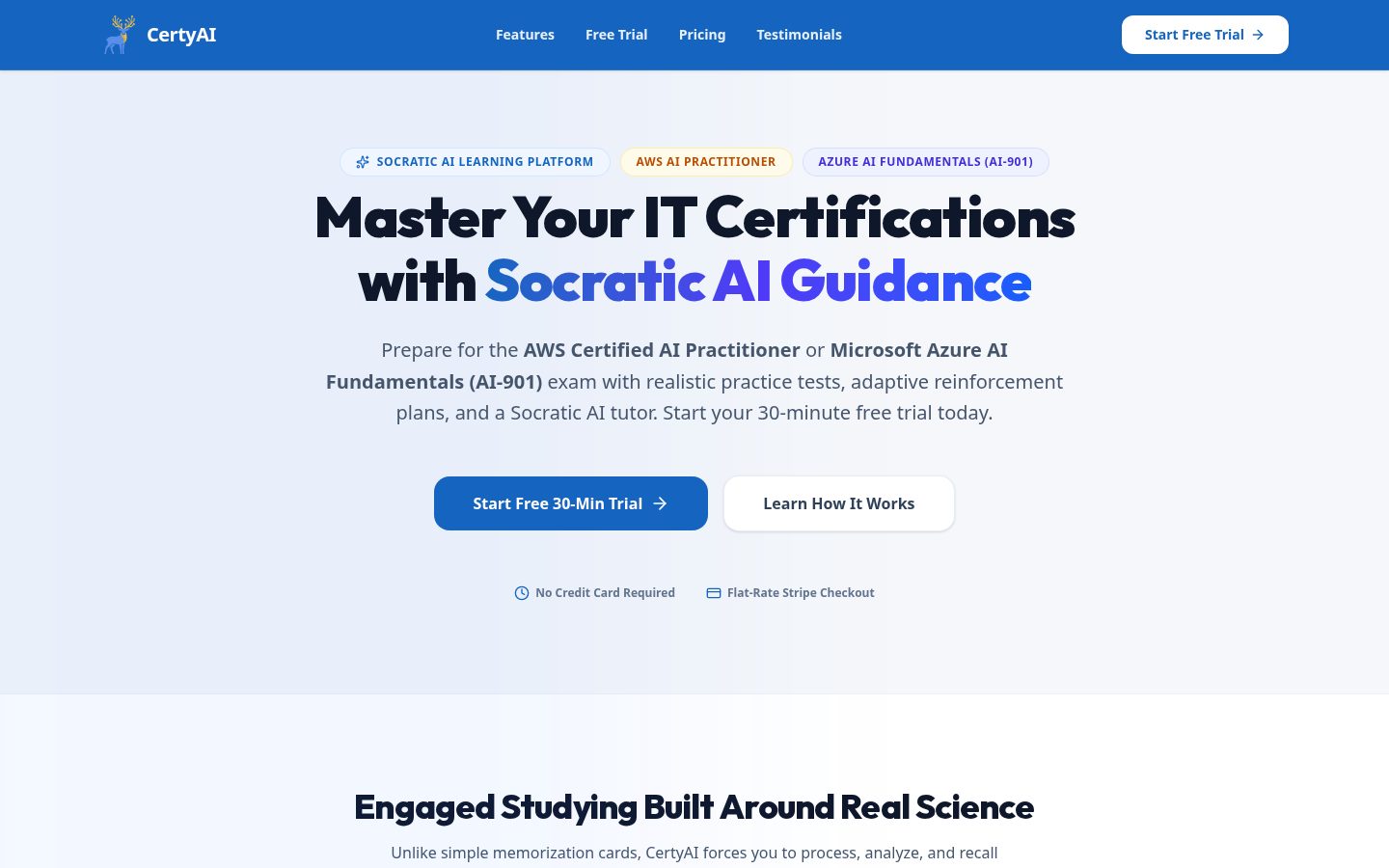 CertyAI Homepage