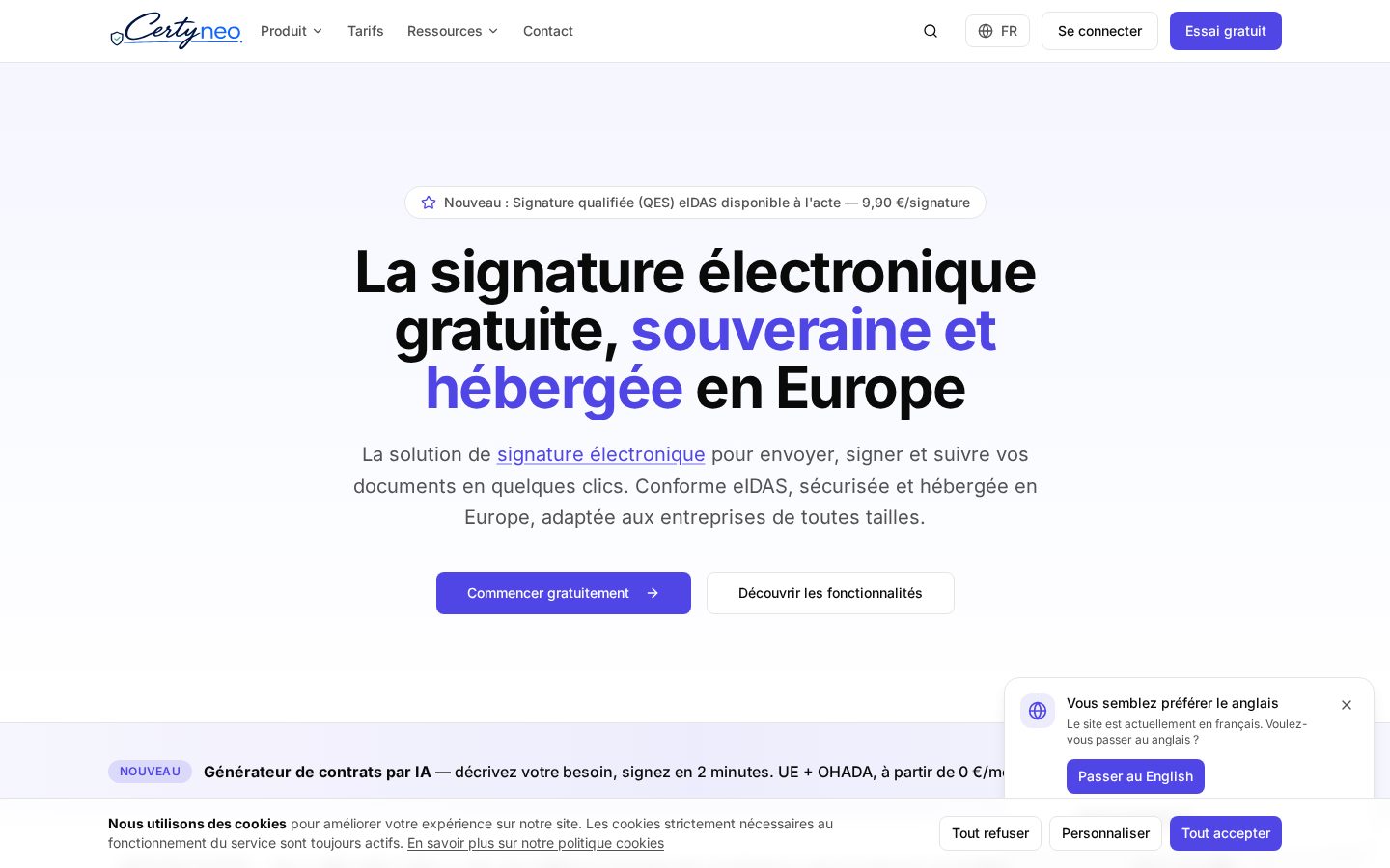 Certyneo Homepage