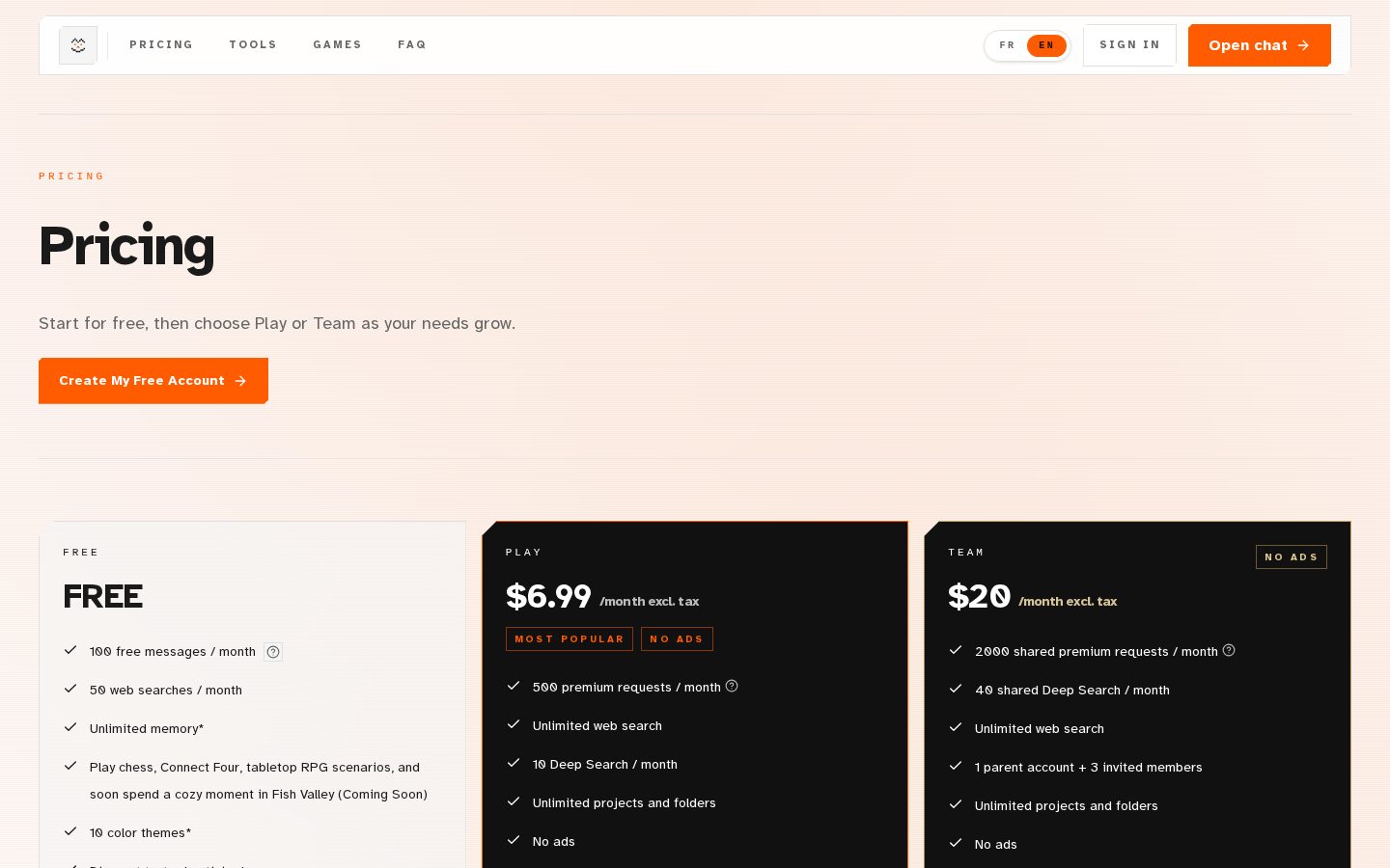 Chaaaaa.com Pricing