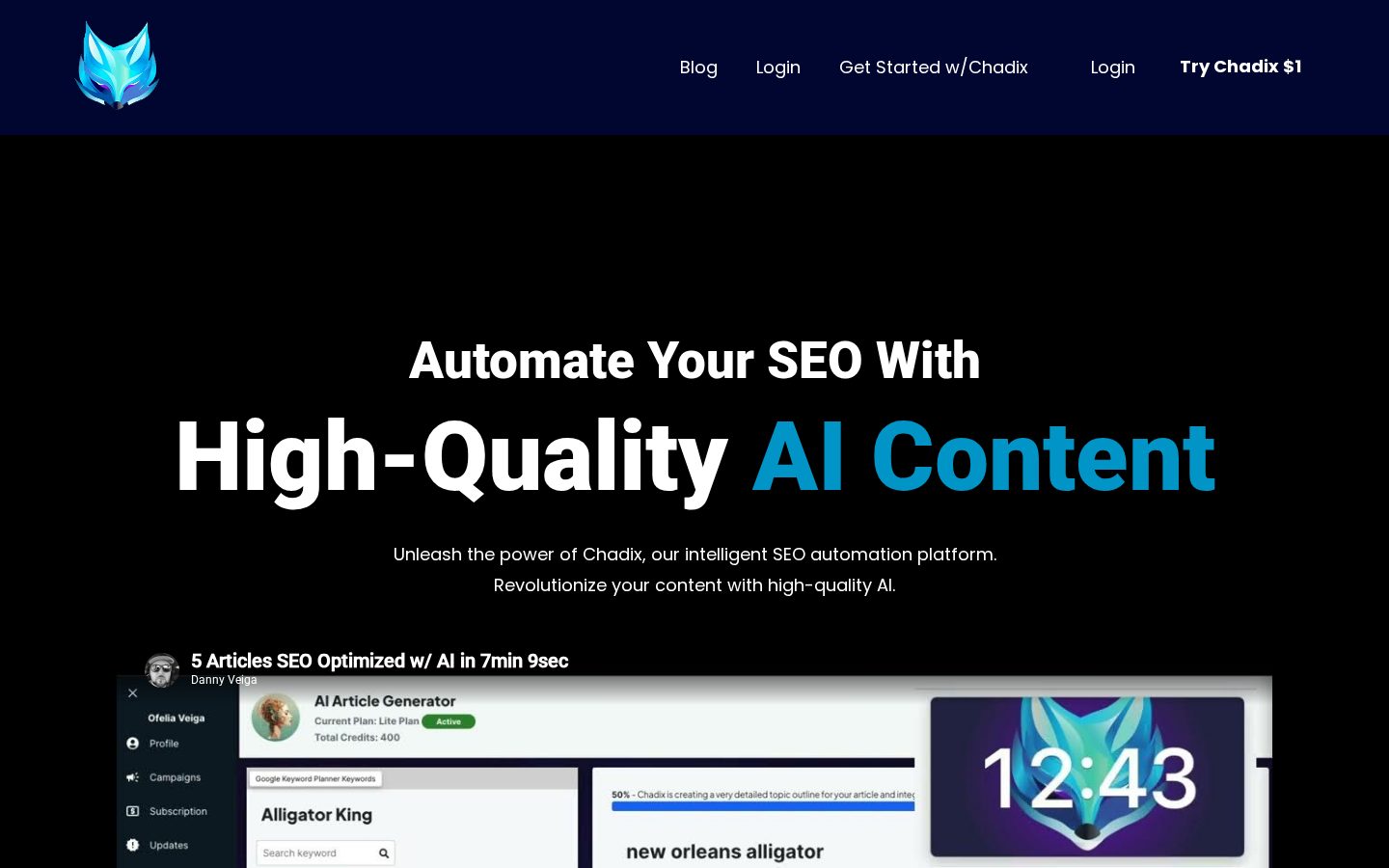 Chadix Homepage
