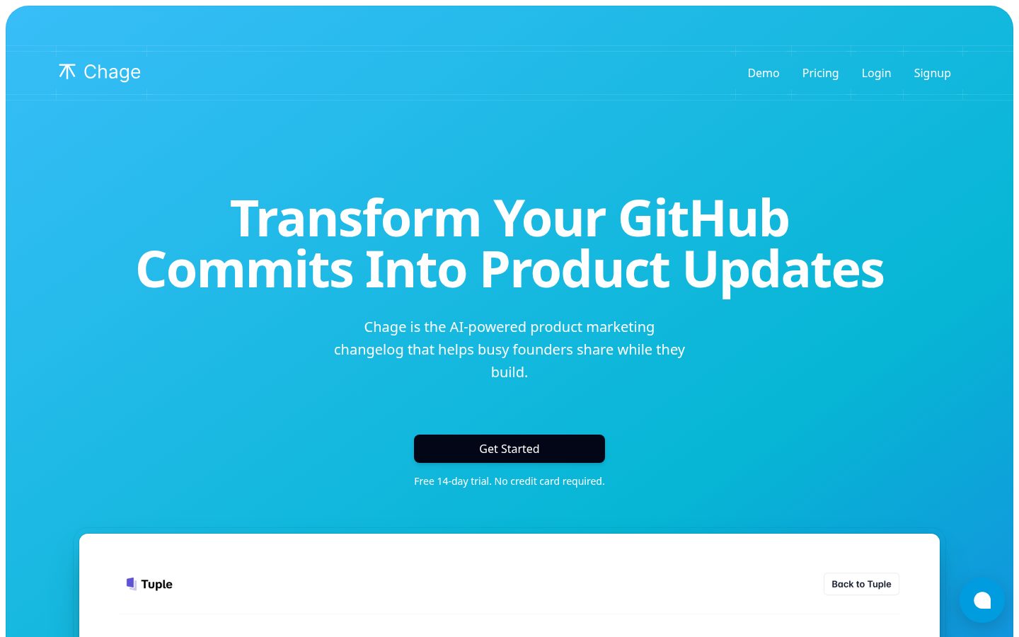Chage Homepage
