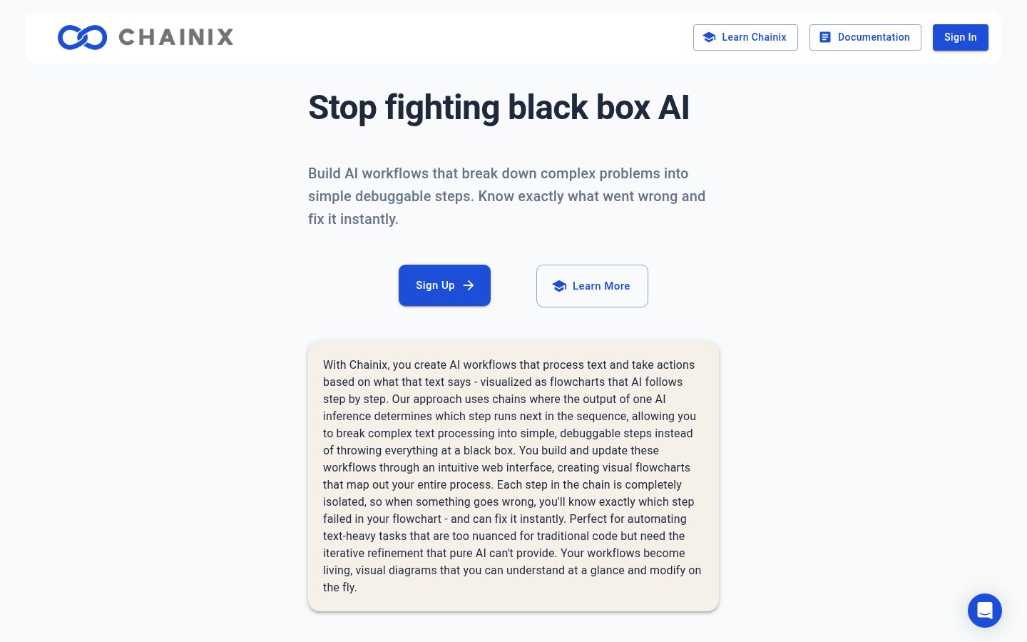 Chainix Homepage